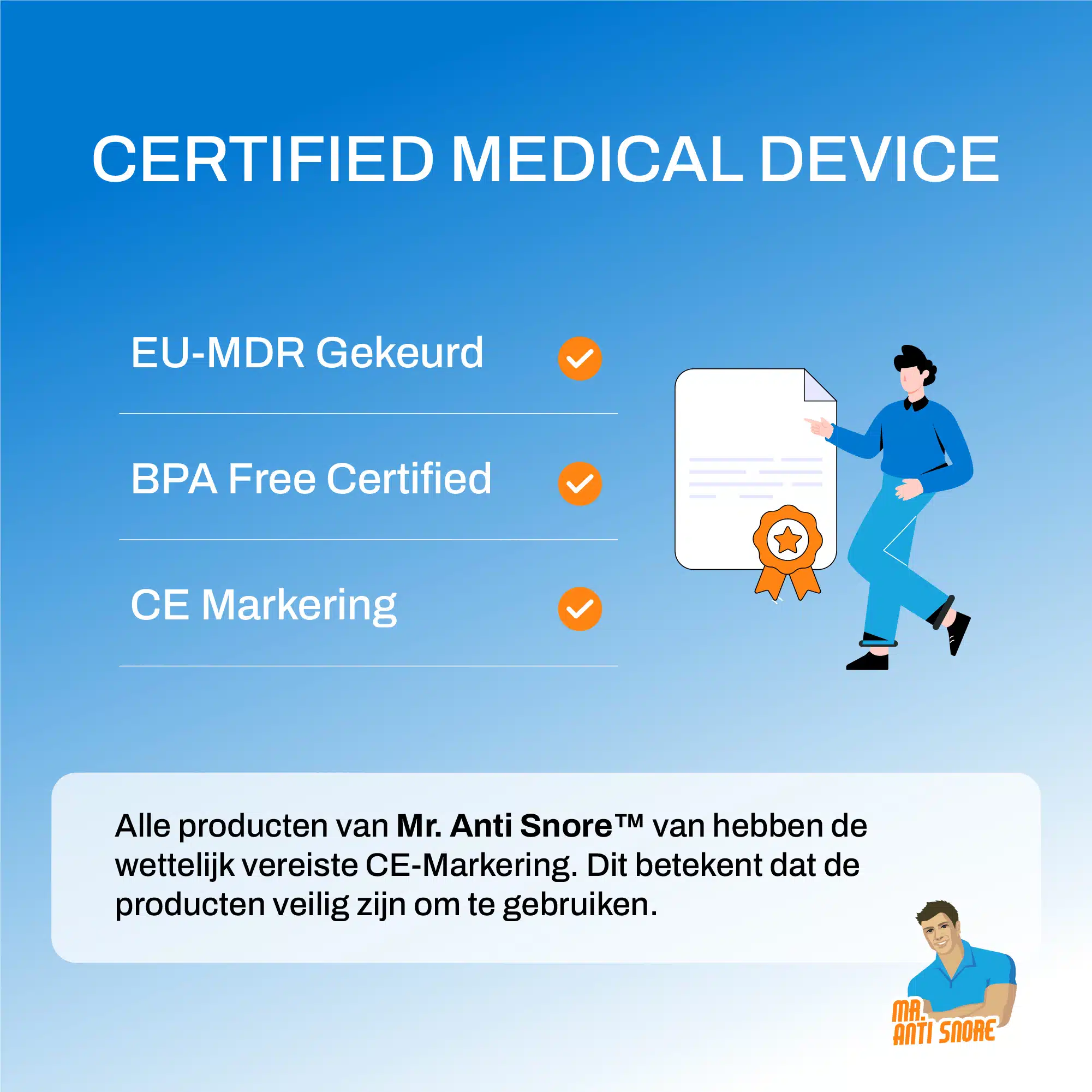 Mr. Anti Snurk - EU MDR certificering